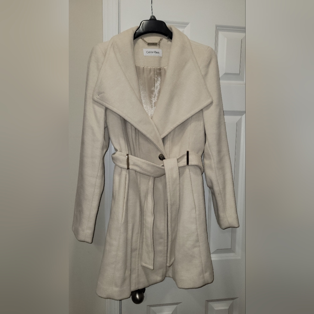 Calvin Klein Winter White Coat (M)